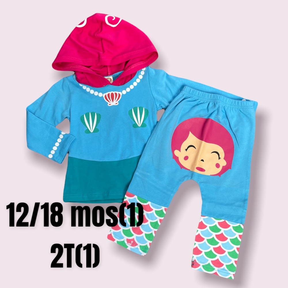 Boutique Baby Girl Mermaid 2pc Outfit